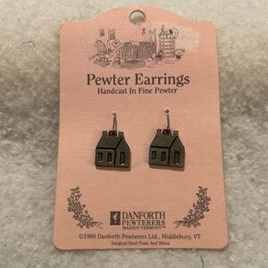 Danforth Pewter House Earrings